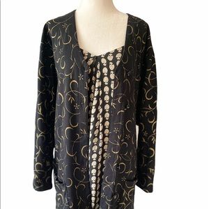 Vintage long elegant button up sweater